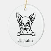 Chihuahua hond Gepersonaliseerd Huisdier Ornament, Keramisch Ornament (Links)