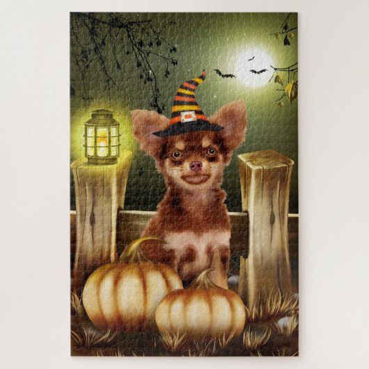 Chihuahua Hond Halloween Legpuzzel (Verticaal)