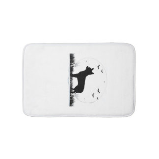 Chihuahua-hond � Halloween-maansilhouet klassiek  Badmat