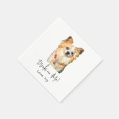 Chihuahua Hond Handtekening Gepersonaliseerde serv Servet (Hoek)