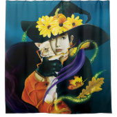 Chihuahua Hond Heks Halloween Douchegordijn (Voorkant)