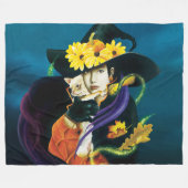 Chihuahua Hond Heks Halloween Fleece Deken (Voorkant (Horizontaal))