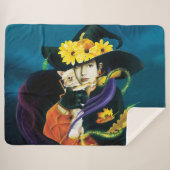 Chihuahua Hond Heks Halloween Sherpa Deken (Voorkant (horizontaal))