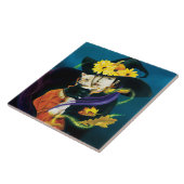 Chihuahua Hond Heks Halloween Tegeltje (Zijkant)