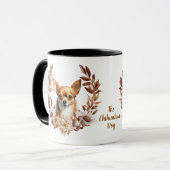 Chihuahua Hond Herfst krans Mok (Voorkant links)