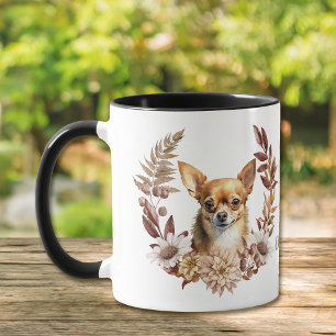 Chihuahua Hond Herfst krans Mok