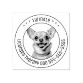 Chihuahua Hond Huisdier Foto Rond Rubberstempel (Afrduk)