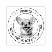 Chihuahua Hond Huisdier Foto Rond Zelfinktende Stempel (Design)