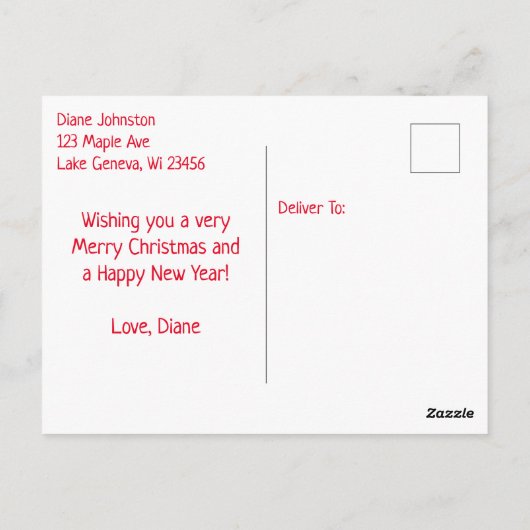 Chihuahua Hond in Santa Hat Kerstmis Briefkaart (Achterkant)