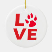 Chihuahua Hond in Santa Hat Kerstmis Keramisch Ornament (Achterkant)