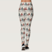 Chihuahua Hond in Sneeuw Kerstmis Leggings (Achterkant)
