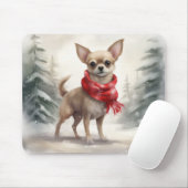 Chihuahua Hond in Sneeuw Kerstmis Muismat (Met muis)