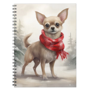 Chihuahua Hond in Sneeuw Kerstmis Notitieboek