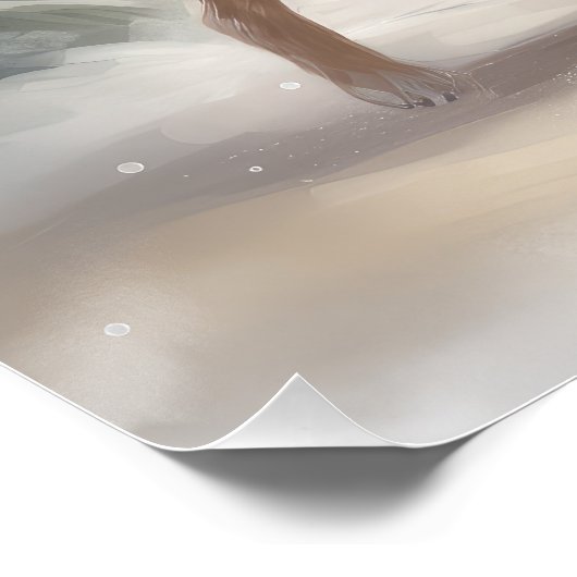 Chihuahua Hond in Sneeuw Kerstmis Perfect Poster (Hoek)