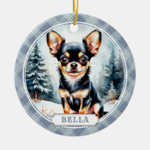 Chihuahua-hond keramische cirkelornament keramisch ornament