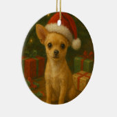 Chihuahua-hond Kerstornament Keramisch Ornament (Rechts)