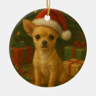 Chihuahua-hond Kerstornament Keramisch Ornament