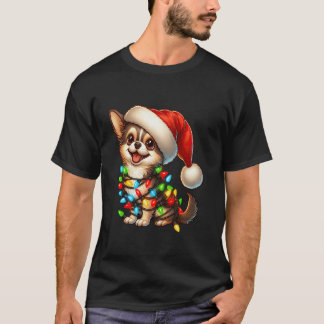 Chihuahua Hond Kerstverlichting Kerstman Hoed Jong T-shirt