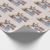Chihuahua Hond Kleurrijk Cadeaupapier (Hoek)
