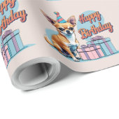 Chihuahua Hond Kleurrijk Cadeaupapier (Rol Hoek)
