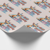 Chihuahua Hond Kleurrijk Cadeaupapier (Hoek)