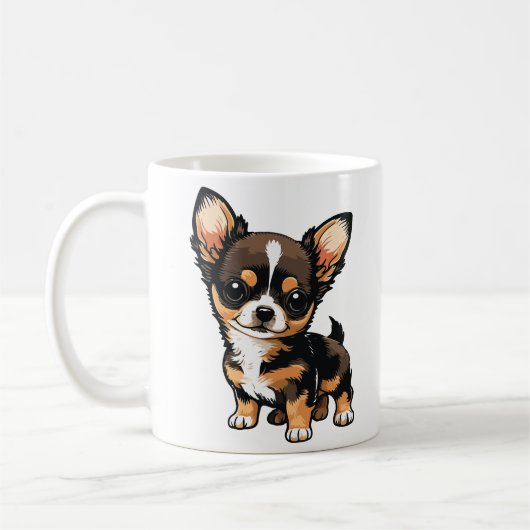 Chihuahua hond koffiemok (Links)