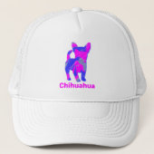 Chihuahua Hond Leuk Roze Silhouet Aangepast Trucker Pet (Voorkant)