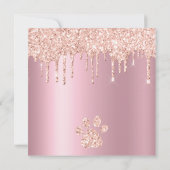 Chihuahua Hond met Glitter Verjaardagsfeestje Bedankkaart (Achterkant)