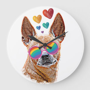 Chihuahua-hond met harten Valentijnsdag Grote Klok