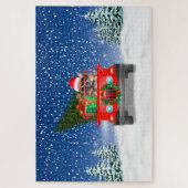 Chihuahua-hond met kerstcadeaus legpuzzel (Verticaal)