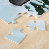 Chihuahua-hond met kerstcadeaus legpuzzel (Zijkant)