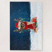 Chihuahua-hond met kerstcadeaus legpuzzel (Verticaal)