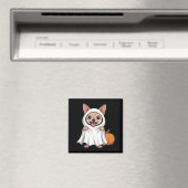 Chihuahua-hond met witte spookkostuum hond magneet (Insitu (Vaatwasser))