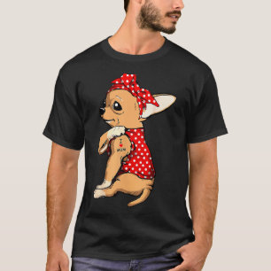 Chihuahua-hond Moeder Bandana Schattig Ik Hou Van T-shirt
