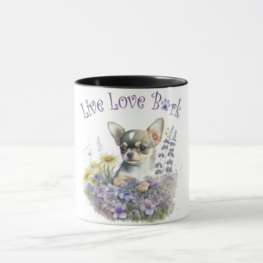 Chihuahua Hond Moeder Bloemstuk Mok (Midden)