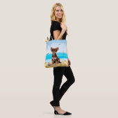 Chihuahua-hond op het strand tote bag (Op model)