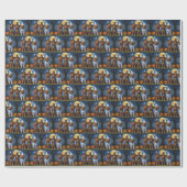 Chihuahua Hond Pompoen Halloween Grappig Cadeaupapier (Vlak)