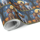 Chihuahua Hond Pompoen Halloween Grappig Cadeaupapier (Rol Hoek)