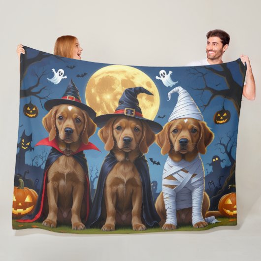 Chihuahua Hond Pompoen Halloween Grappig Fleece Deken (In situ)