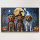 Chihuahua Hond Pompoen Halloween Grappig Legpuzzel (Horizontaal)