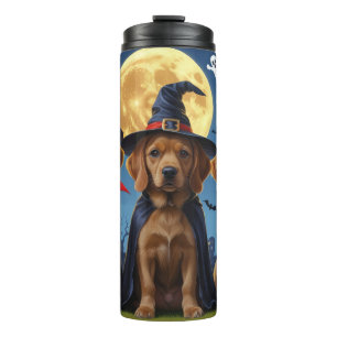 Chihuahua Hond Pompoen Halloween Grappig Thermosbeker