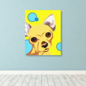Chihuahua-hond portret canvas afdruk (Insitu (Houten vloer))