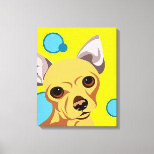 Chihuahua-hond portret canvas afdruk