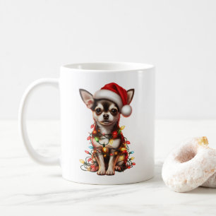 Chihuahua Hond Puppy Kerstmis Koffiemok