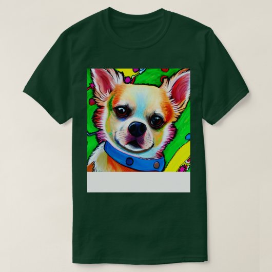 Chihuahua Hond Regenboog Schilderen T-shirt (Design voorkant)