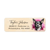 Chihuahua-hond retouradreslabel etiket (Voorkant)