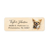 Chihuahua-hond retouradreslabel etiket (Voorkant)
