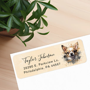 Chihuahua-hond retouradreslabel etiket