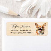 Chihuahua-hond retouradreslabel etiket (Insitu)