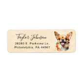 Chihuahua-hond retouradreslabel etiket (Voorkant)